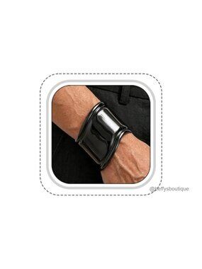 Chunky Metallic Arm Cuff Bracelet Adjustable Open Punk Statement Jewelry